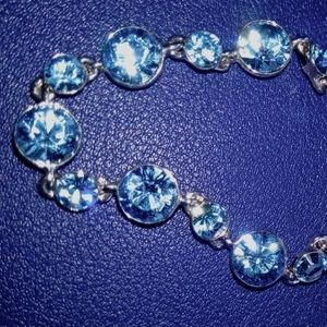 Givenchy: Swarovski Crystal Bracelet in Light Blue